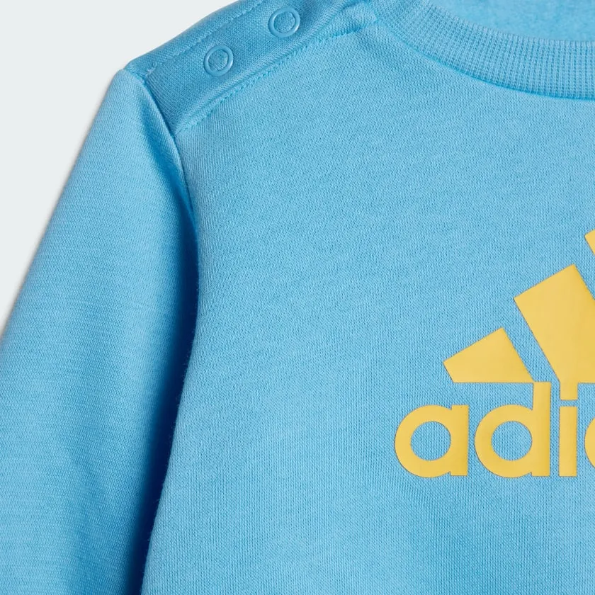 ADIDAS INFANTS BADGE OF SPORT LOGO BLUE JOGGER SET