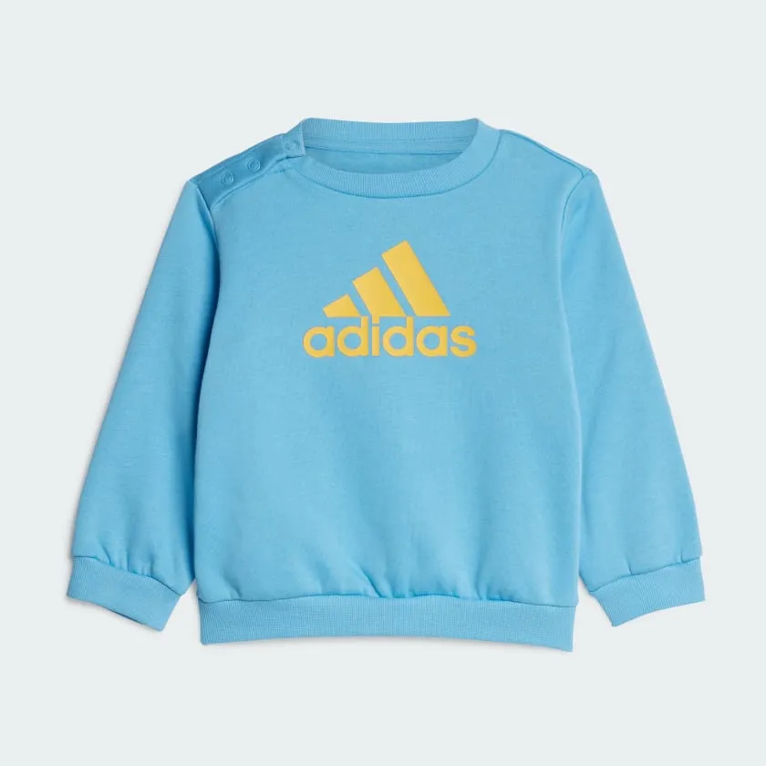 ADIDAS INFANTS BADGE OF SPORT LOGO BLUE JOGGER SET