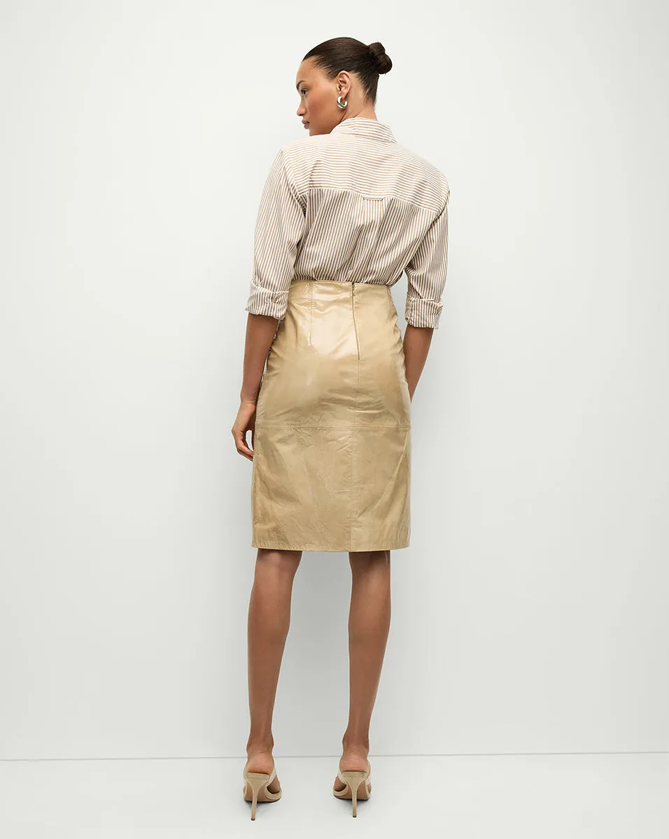 Anderson Coated Leather Skirt