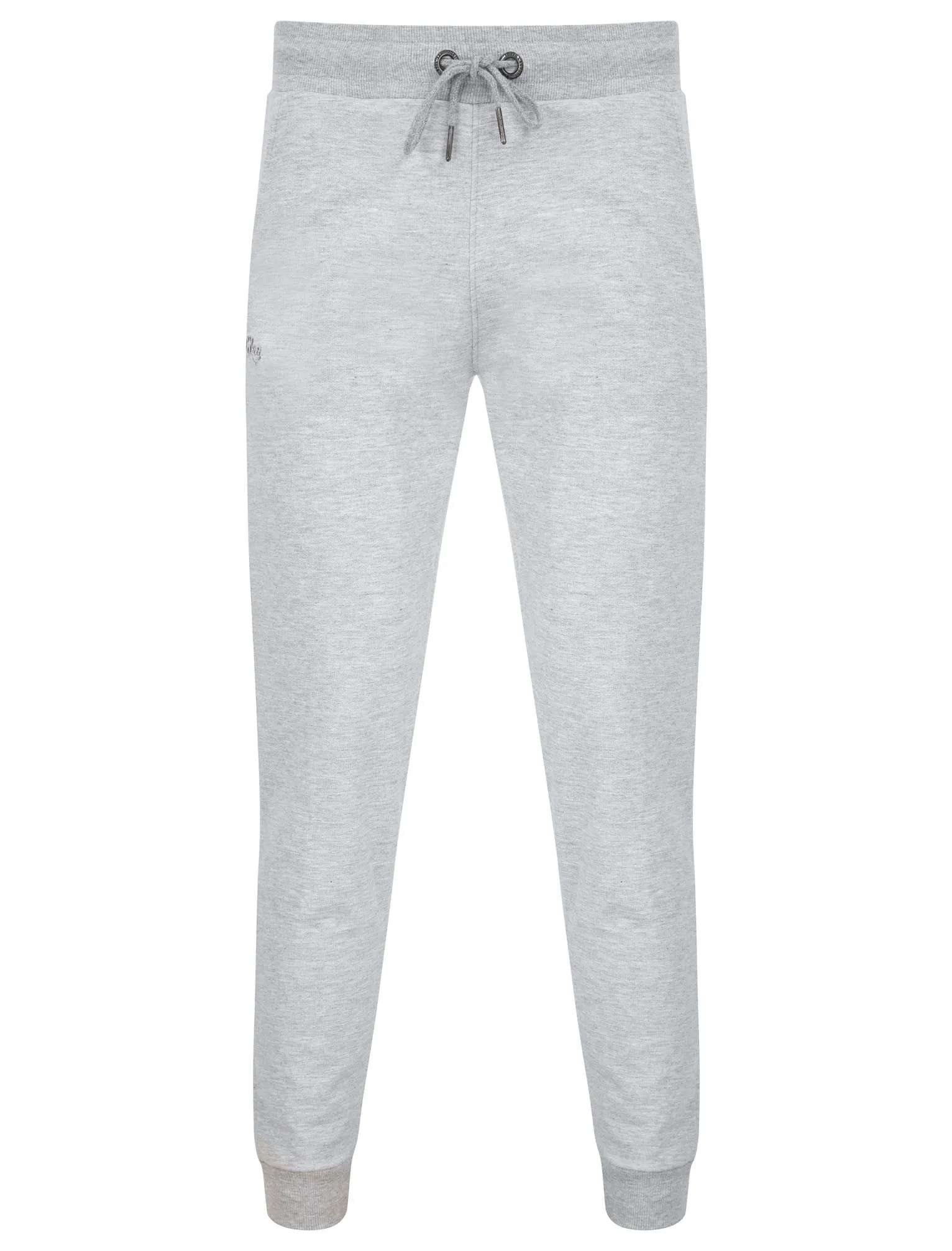 Anemore Matching 2pc Sweatshirt & Jogger Brushback Fleece Tracksuit Co-rd Set in Light Grey Marl - Tokyo Laundry