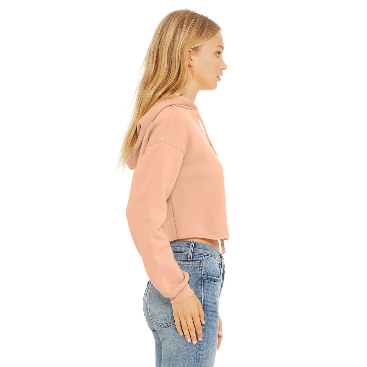 Bella   Canvas Women's Peach Cropped Fleece Hoodie
