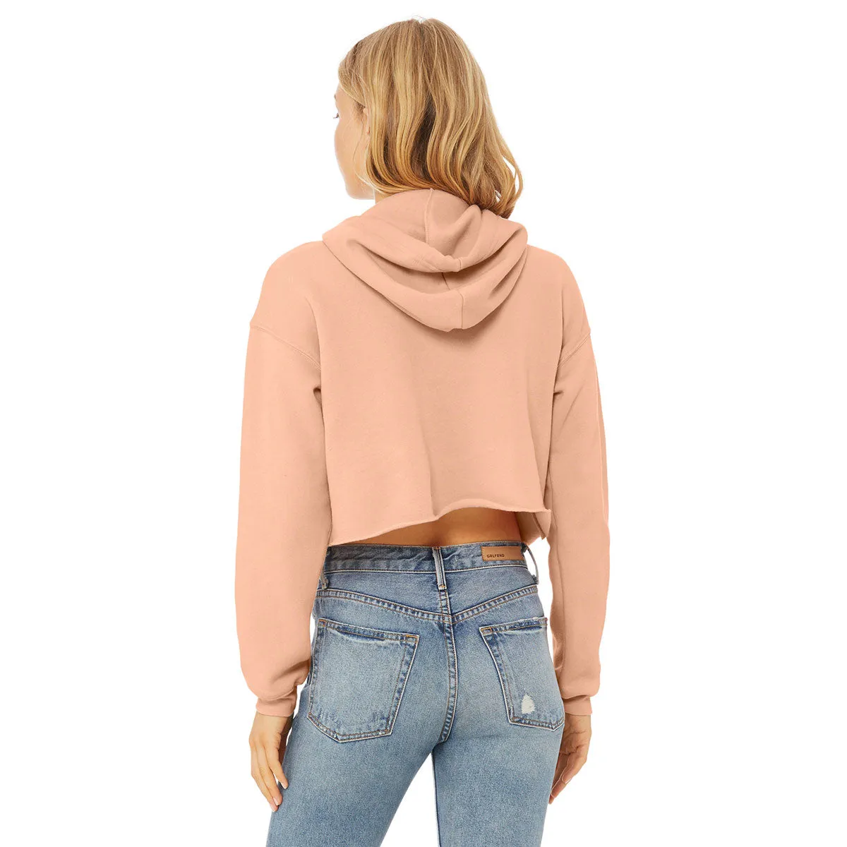 Bella   Canvas Women's Peach Cropped Fleece Hoodie