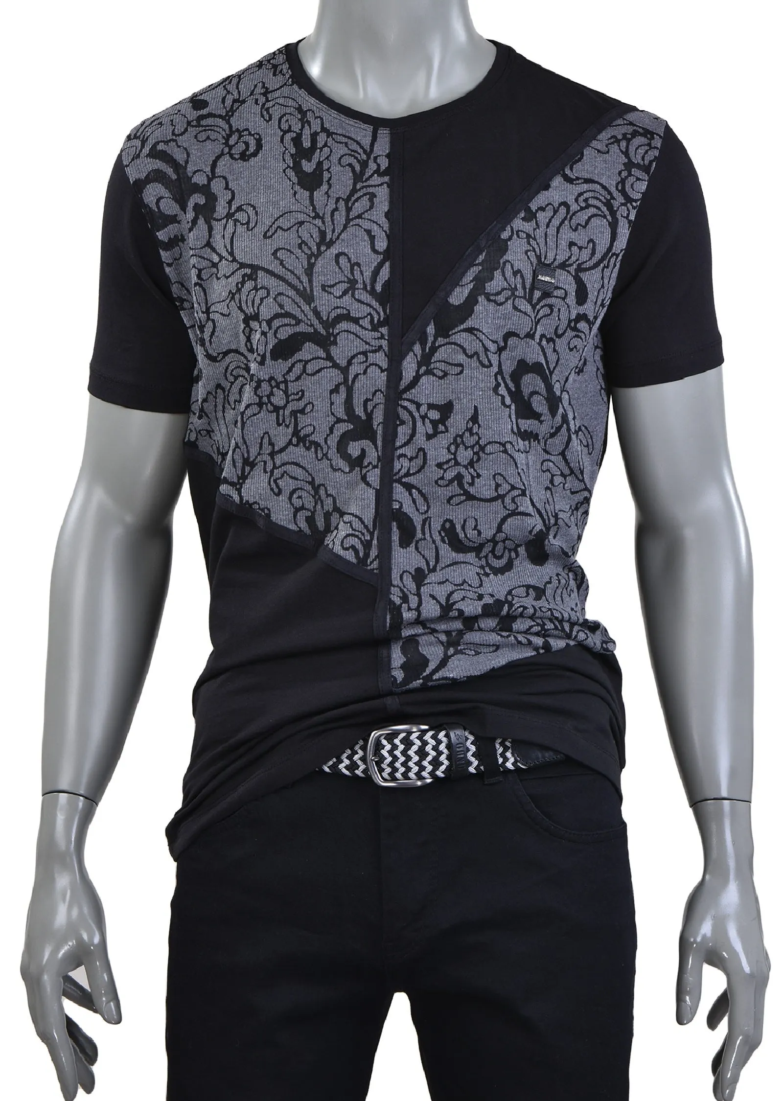Black Cut & Sew Knit Tee