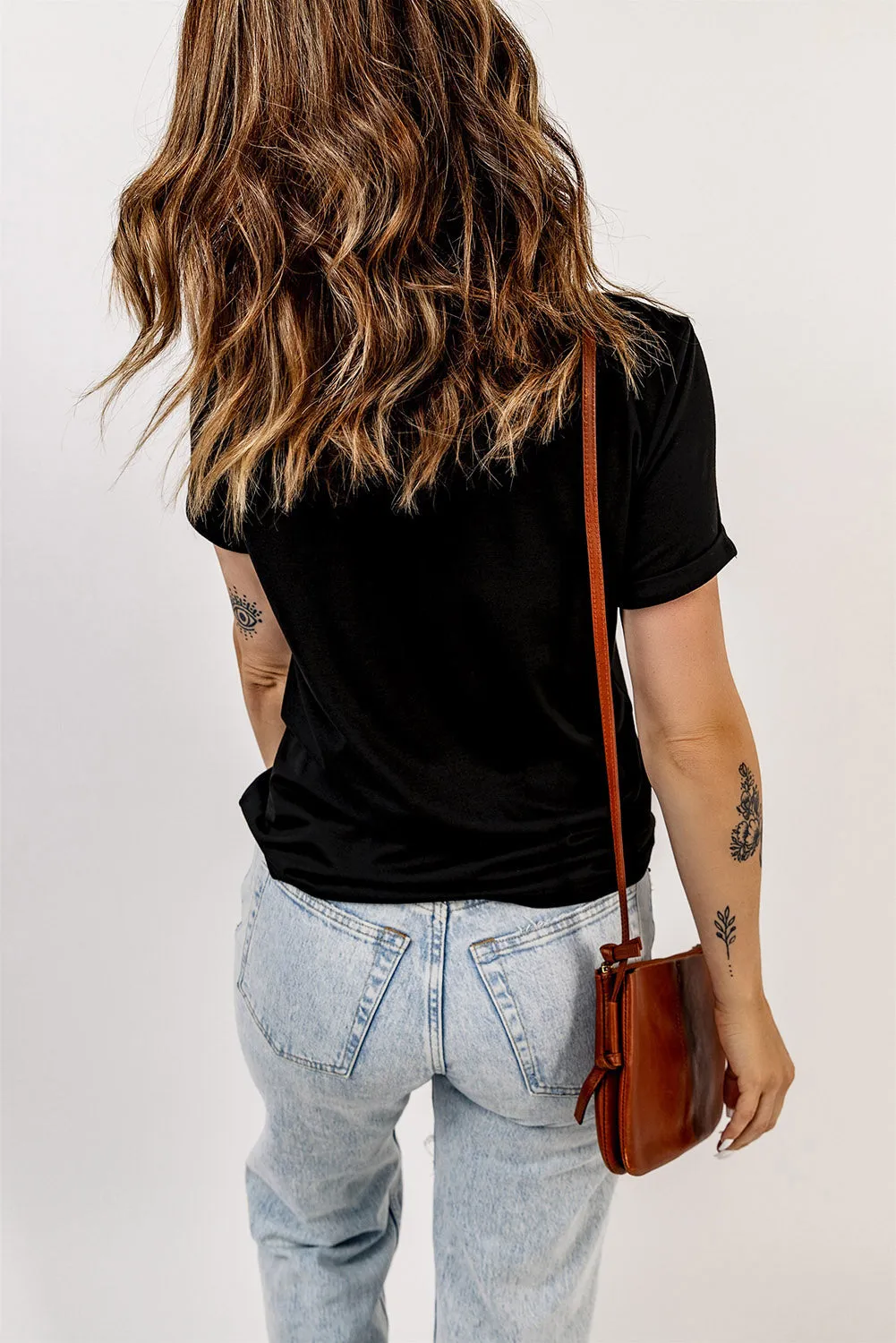 Black Mama BOO Casual Round Neck T-shirt