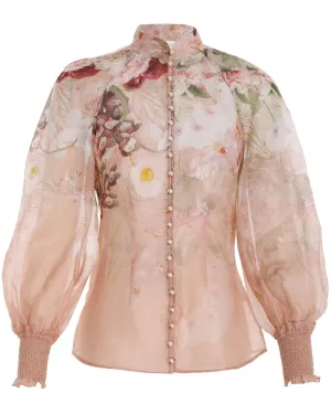 Blush Garden Dancer Floral Blouse