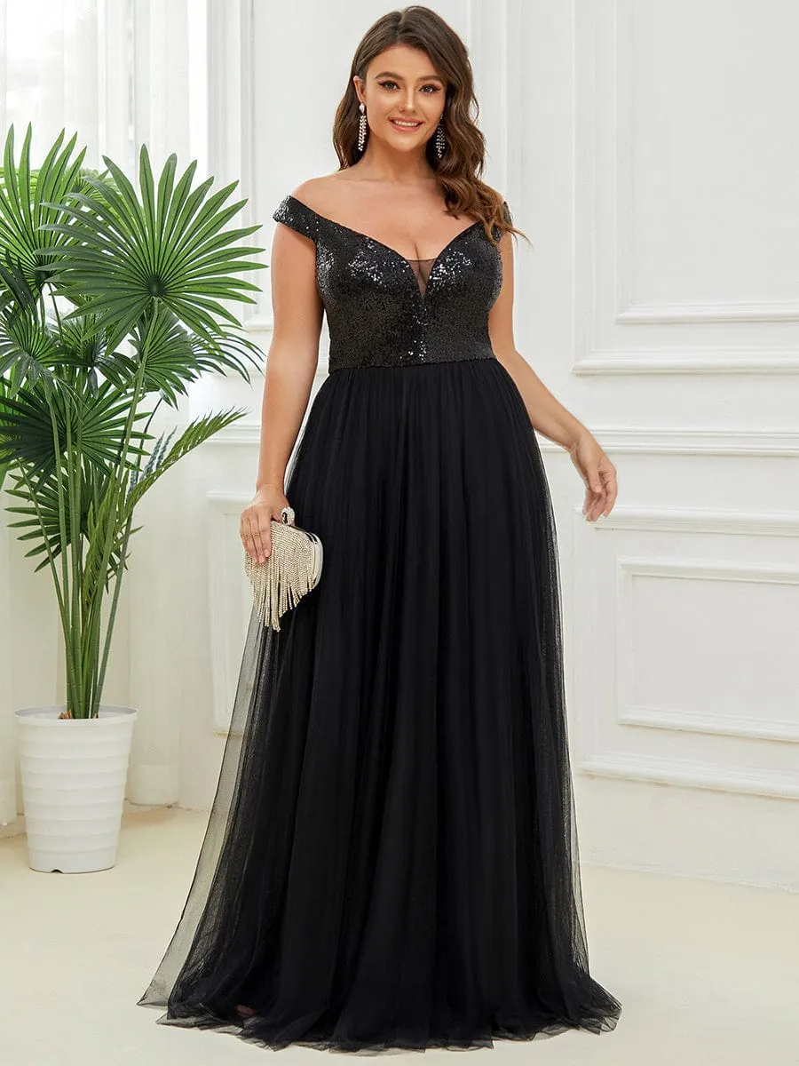 Blush Pink and Gold Sequin Evening Wear