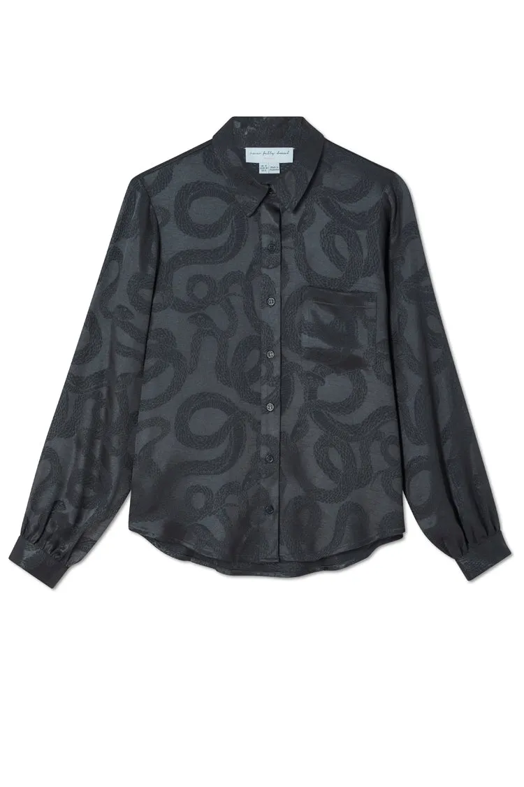 Charcoal Snake Jacquard Gabbie Shirt