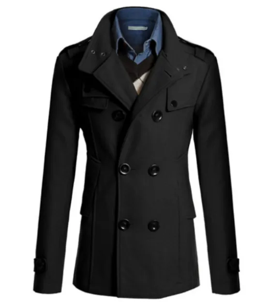 Elegant Men's Herringbone Wool Jacket with Classic Fit