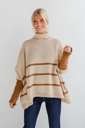 FINAL SALE - Sweetest Joy Oversized Striped Turtleneck Sweater