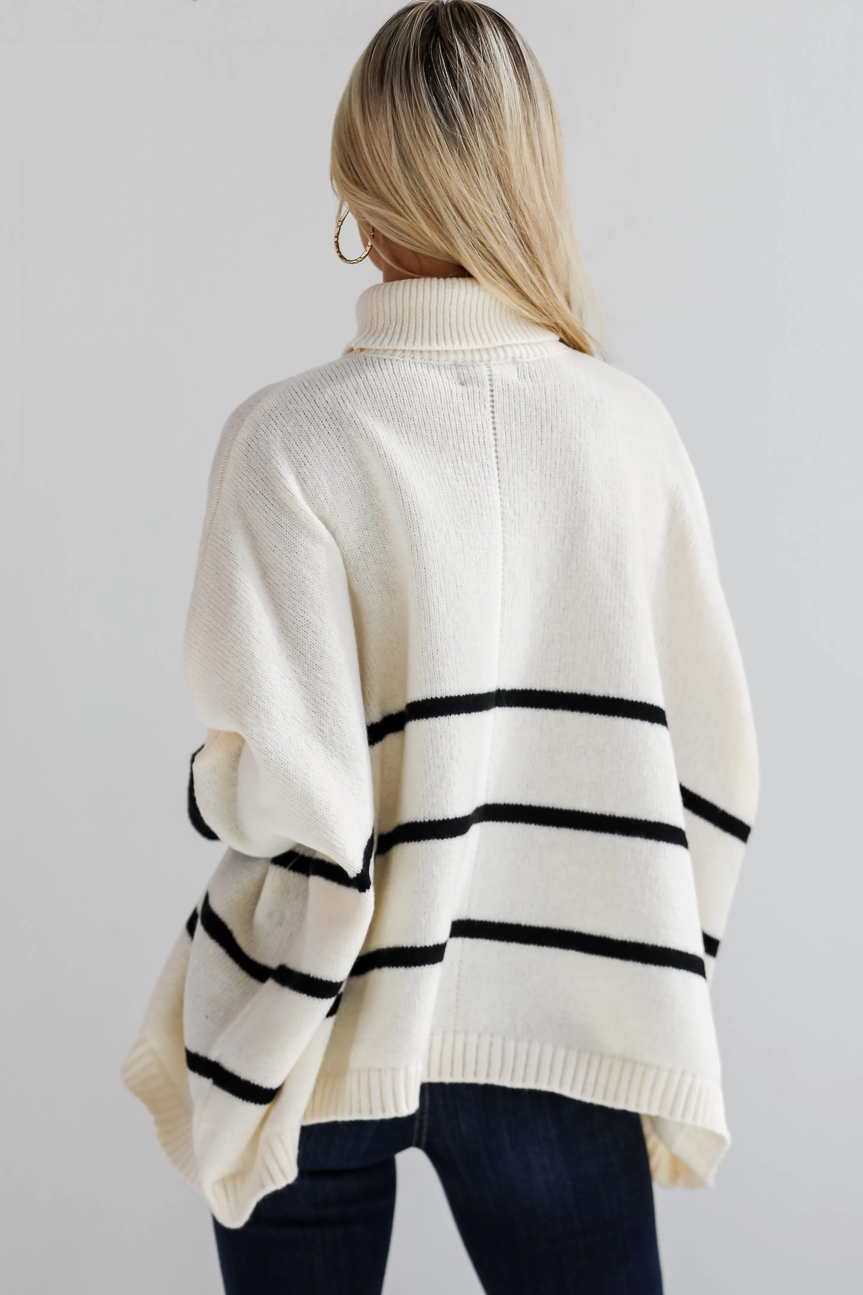 FINAL SALE - Sweetest Joy Oversized Striped Turtleneck Sweater
