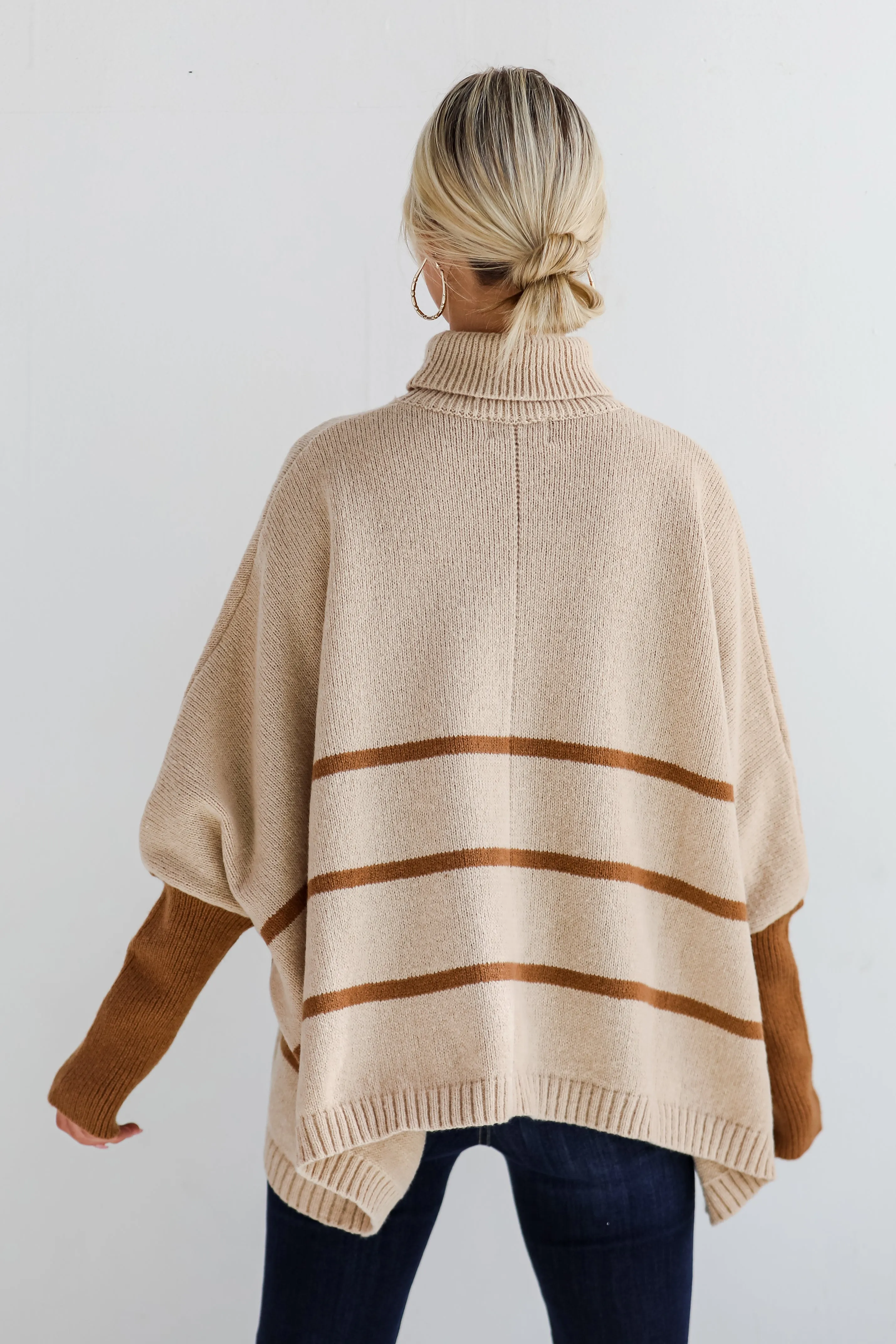 FINAL SALE - Sweetest Joy Oversized Striped Turtleneck Sweater