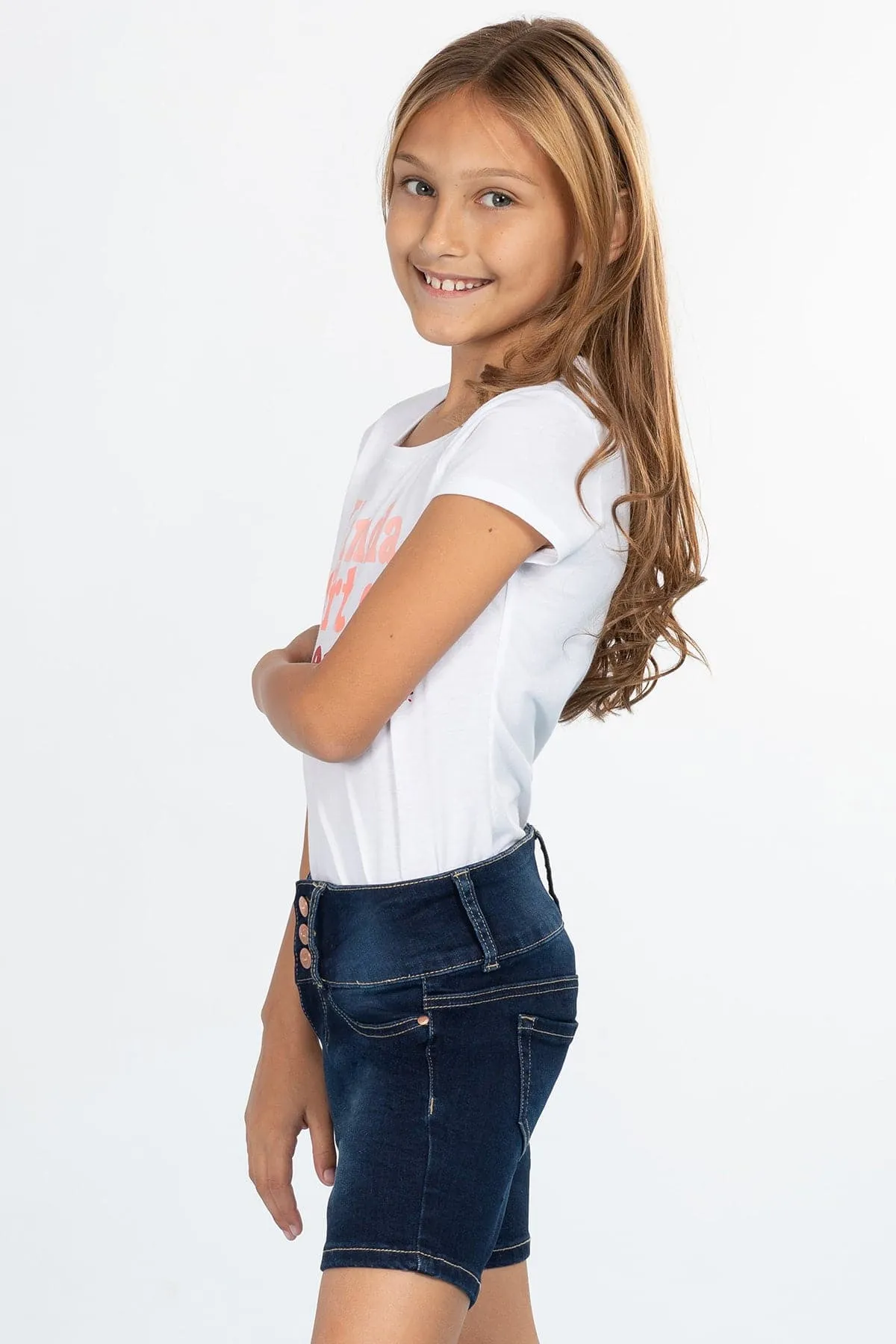 Girls 3 Button Essential Bermuda