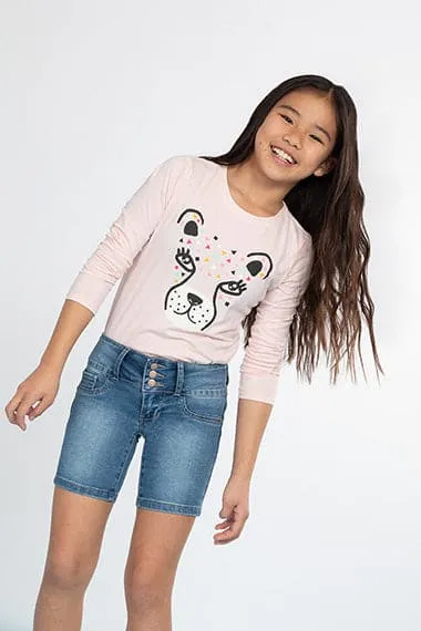 Girls 3 Button Essential Bermuda
