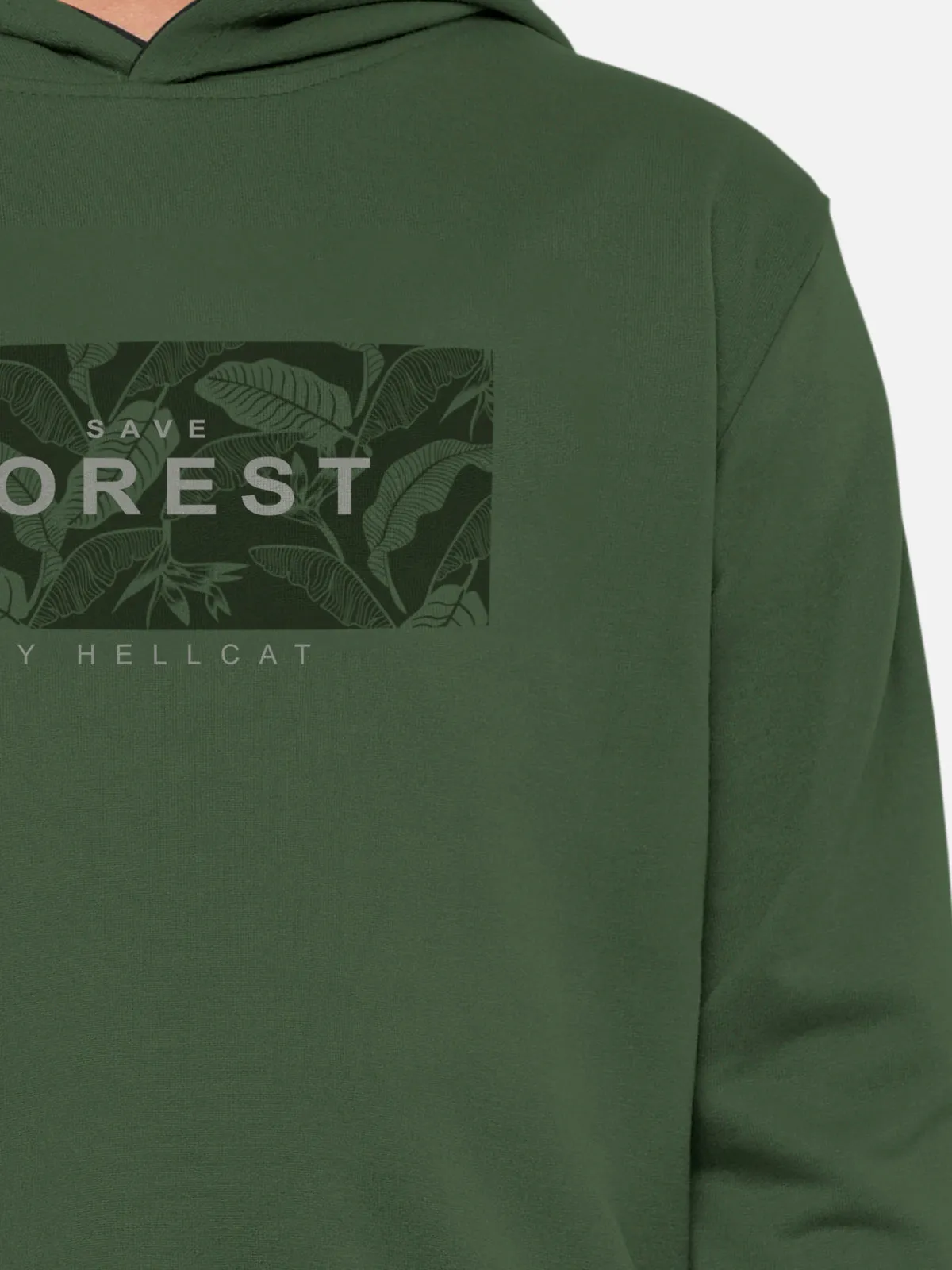 HELLCAT Trendy Printed Cotton Blend Olive Full sleeve Hoodie T-shirt Black Jogger Trackpant Clothing Set for Girls
