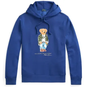 Heritage Bear Knitted Hoodie Beach Royal - SS24