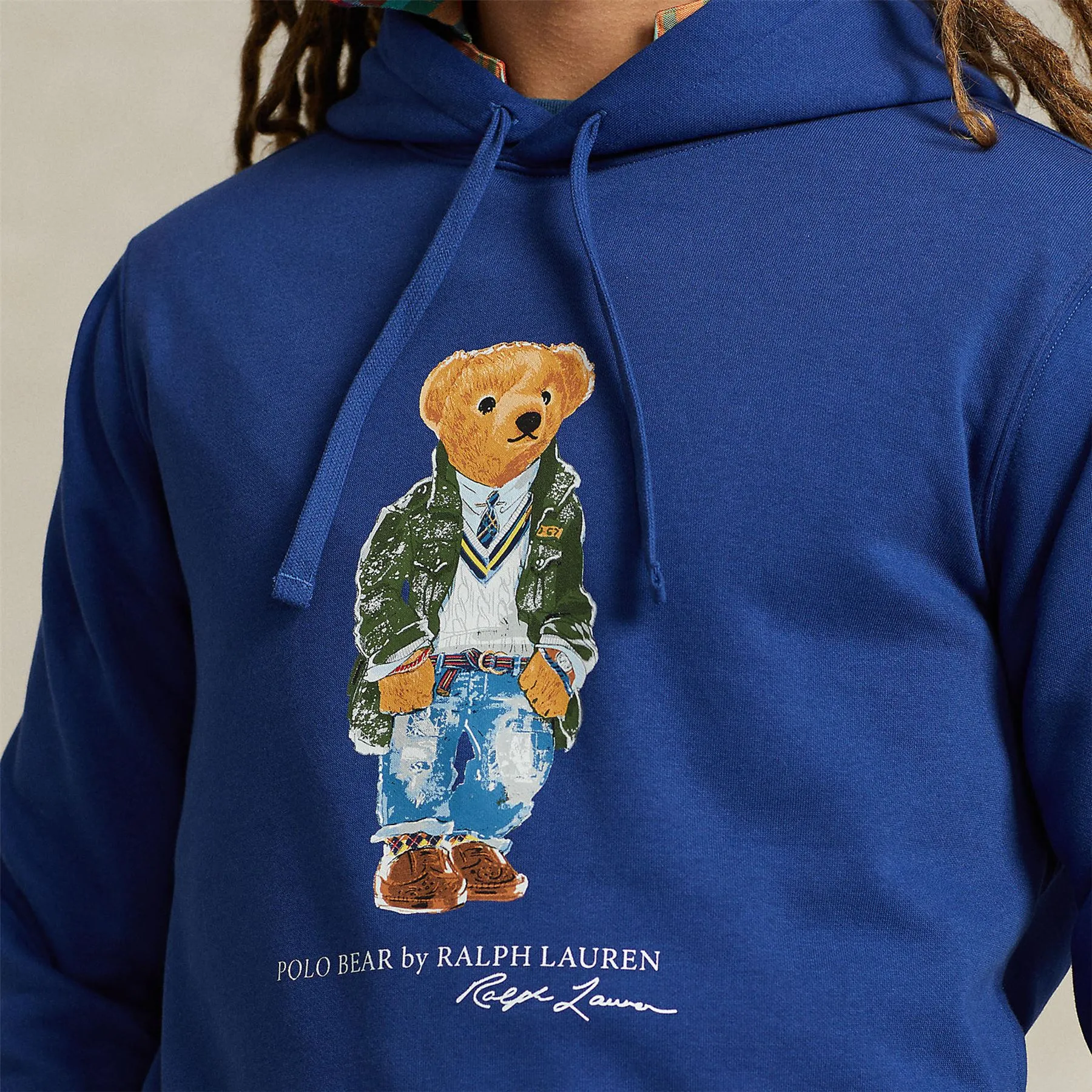 Heritage Bear Knitted Hoodie Beach Royal - SS24