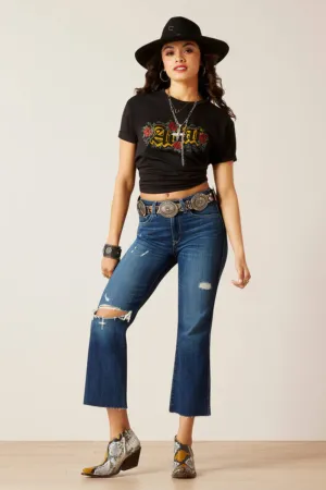 High Rise Carolyn Flare Crop Jean