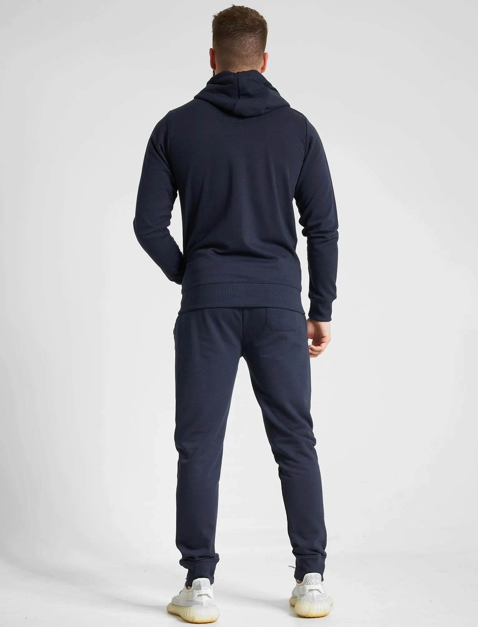 Invex 2pc Hoody & Jogger Brushback Fleece Tracksuit Co-ord Set in Sky Captain Navy - Tokyo Laundry