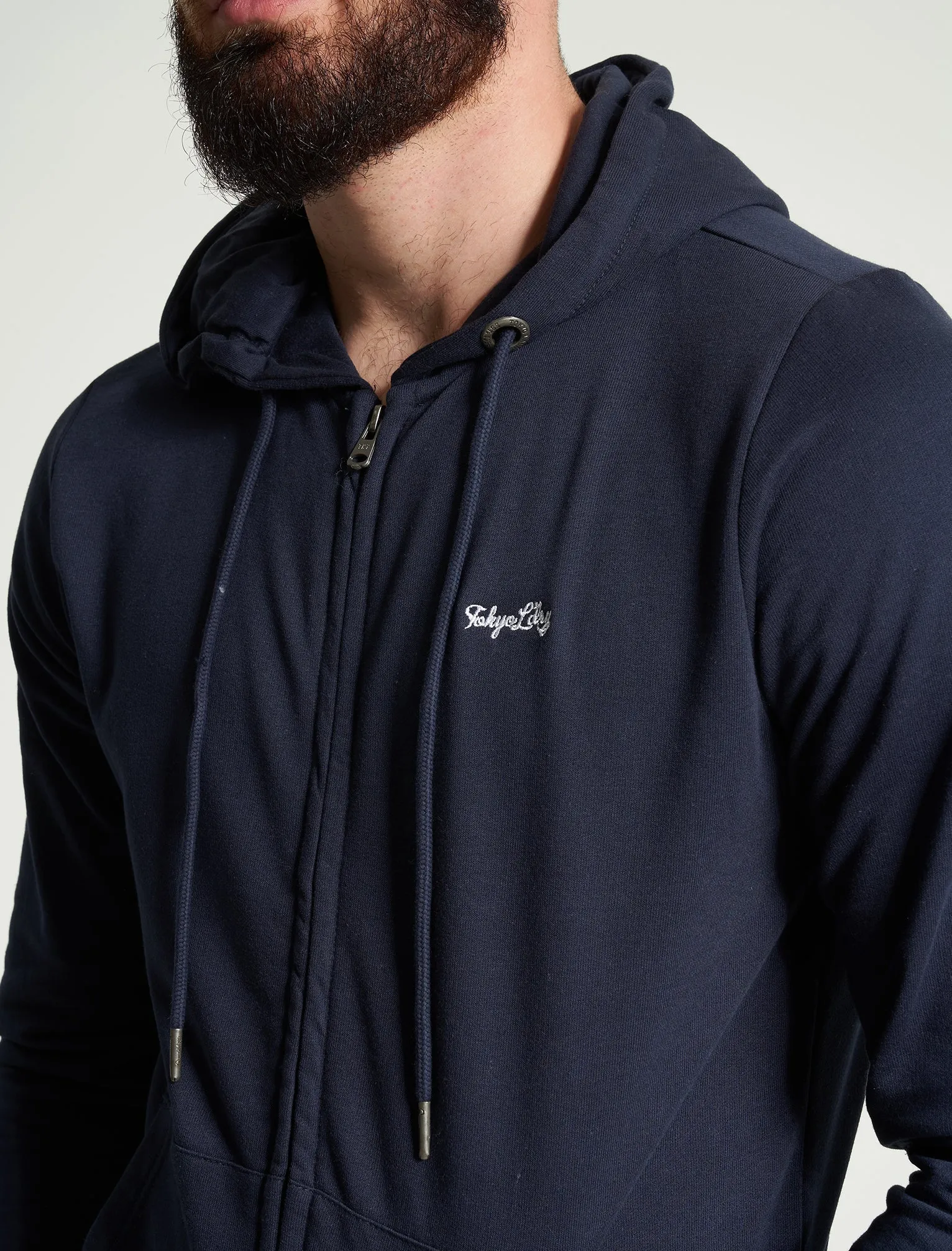 Invex 2pc Hoody & Jogger Brushback Fleece Tracksuit Co-ord Set in Sky Captain Navy - Tokyo Laundry