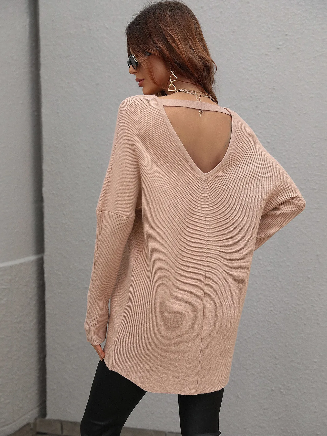 Joanna V-Neck Solid Color Women Sweater