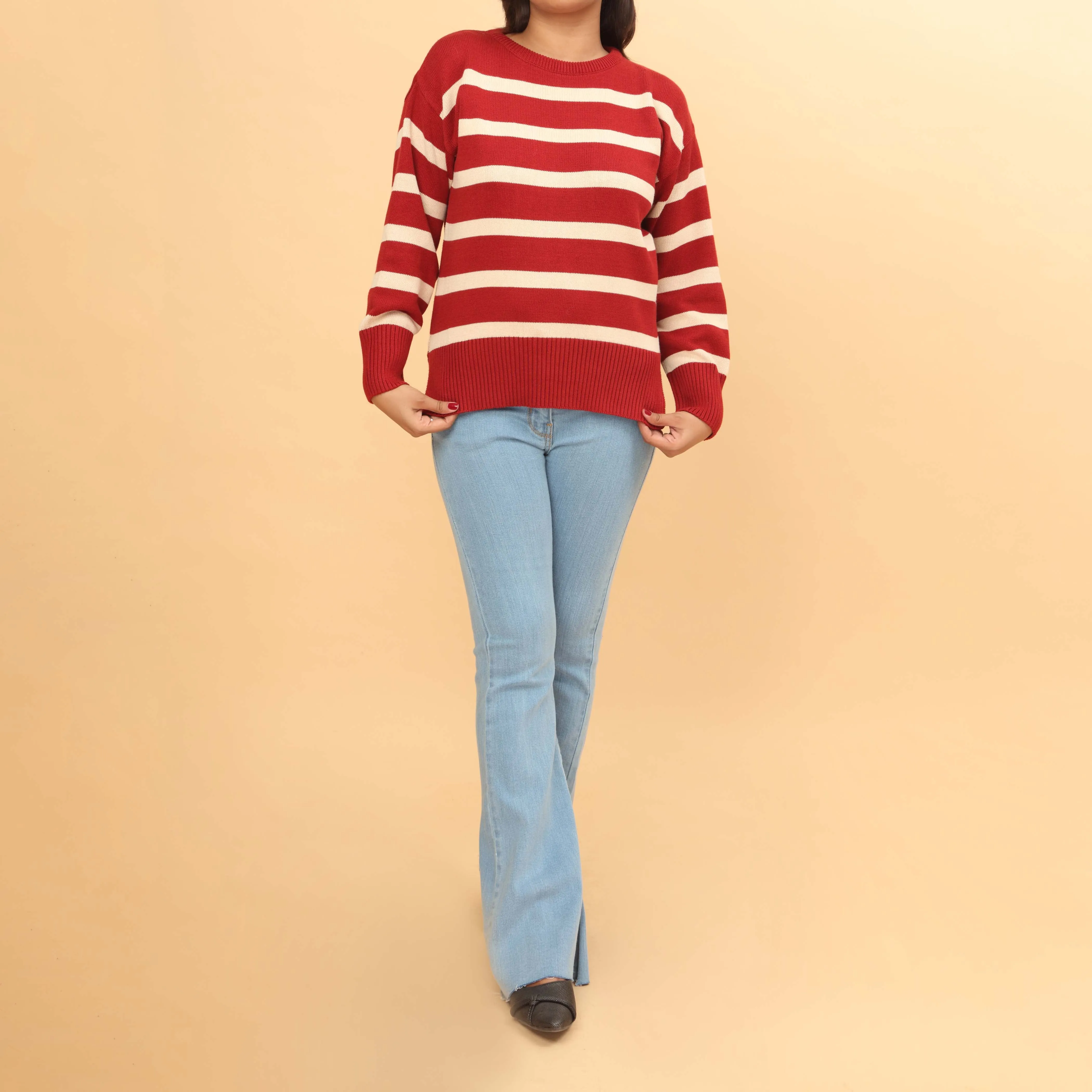 Maroon Cotton Winter Sweater PW4805