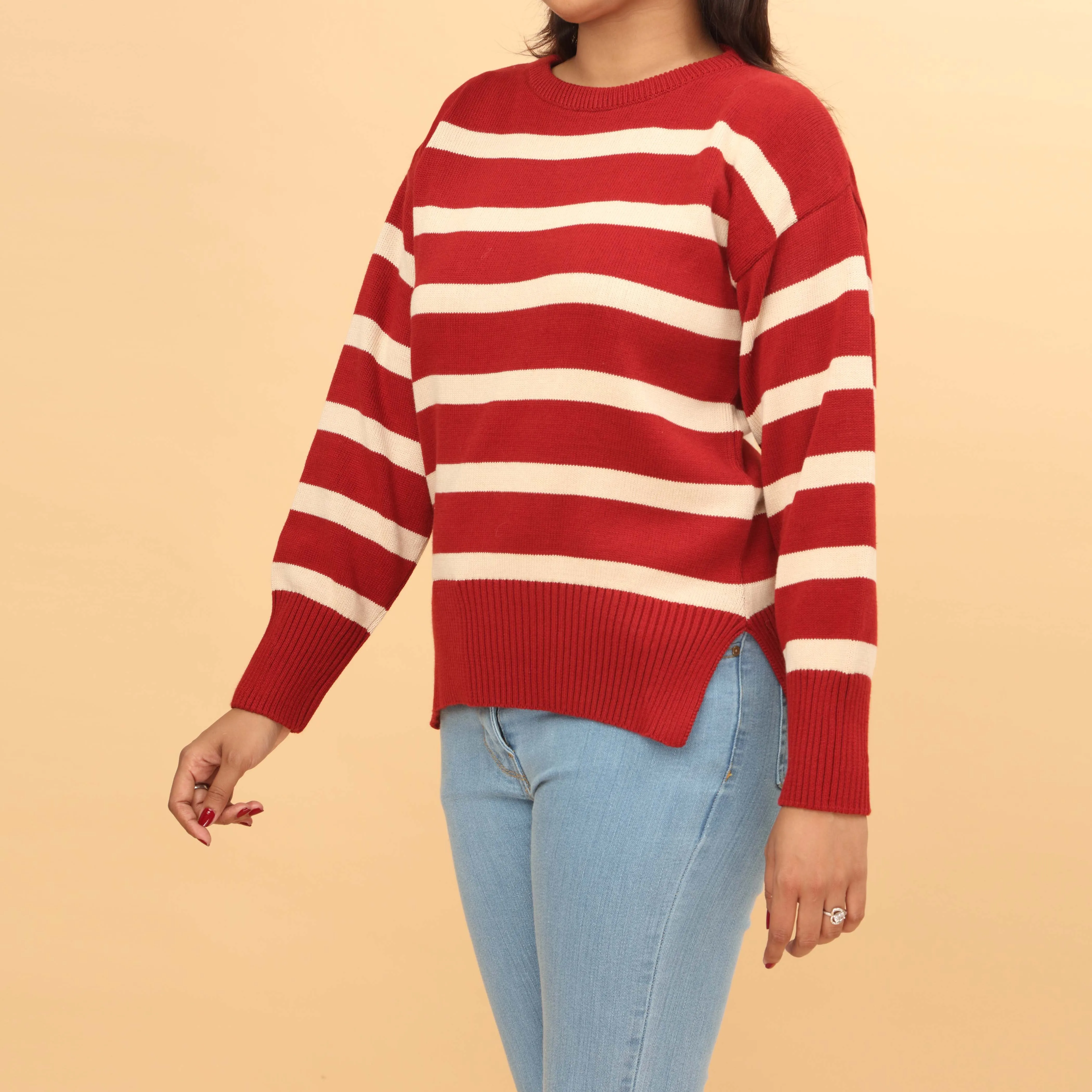 Maroon Cotton Winter Sweater PW4805