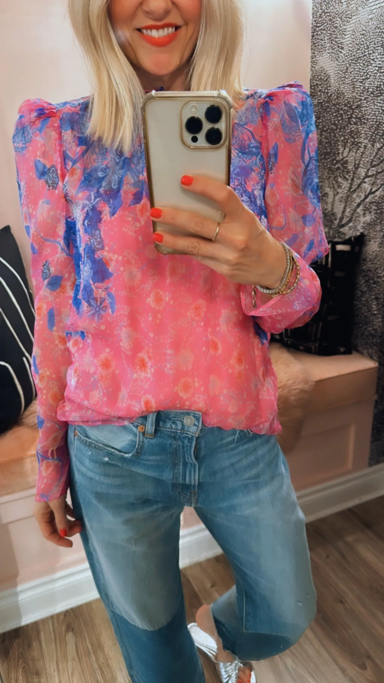 'Mel-B' Crinkle Chiffon Blouse