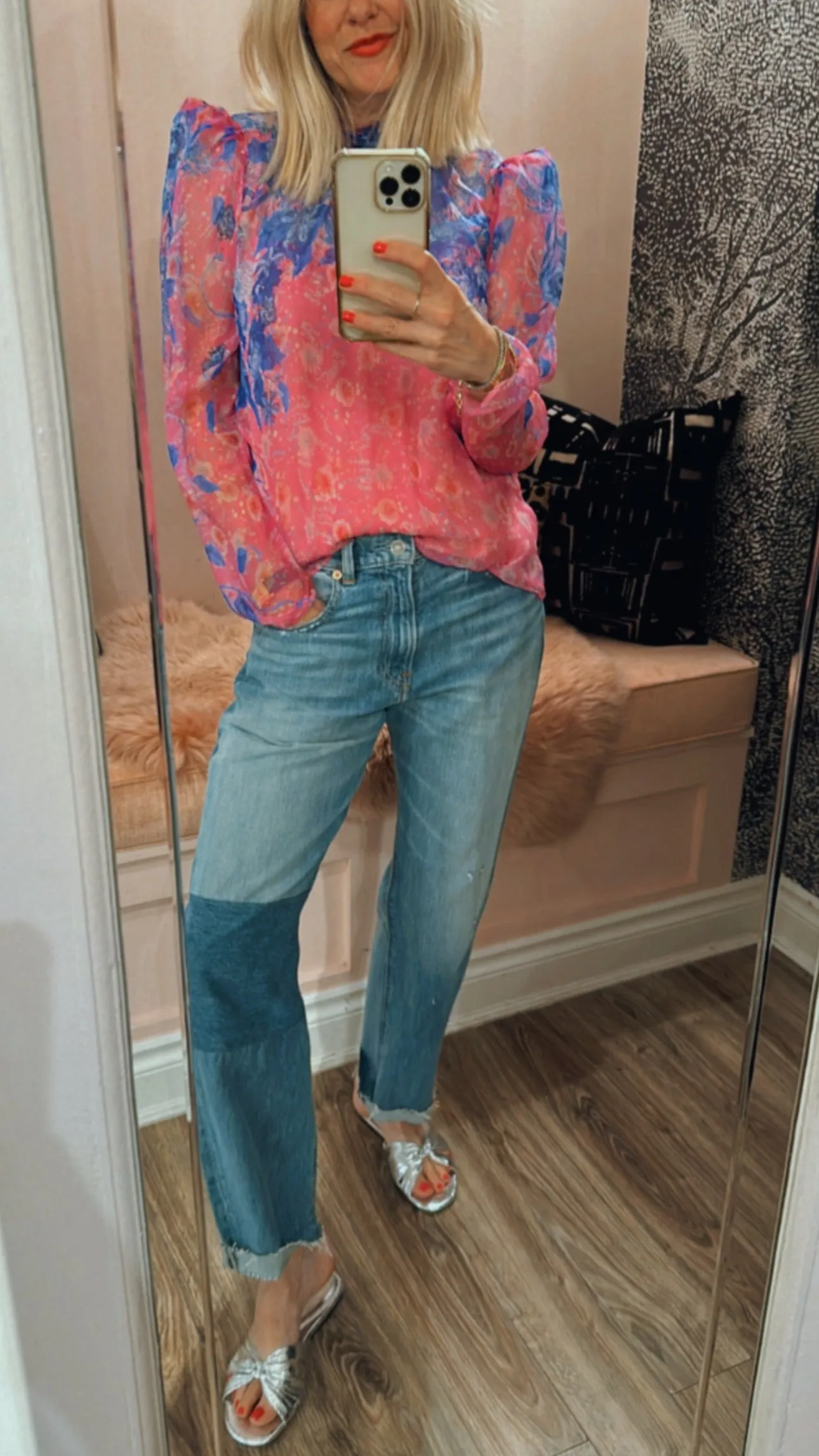 'Mel-B' Crinkle Chiffon Blouse