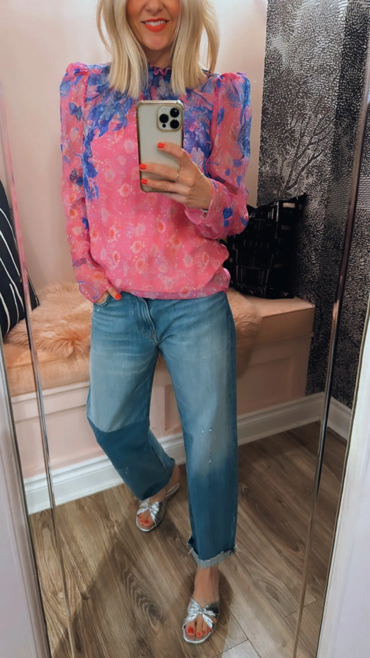 'Mel-B' Crinkle Chiffon Blouse