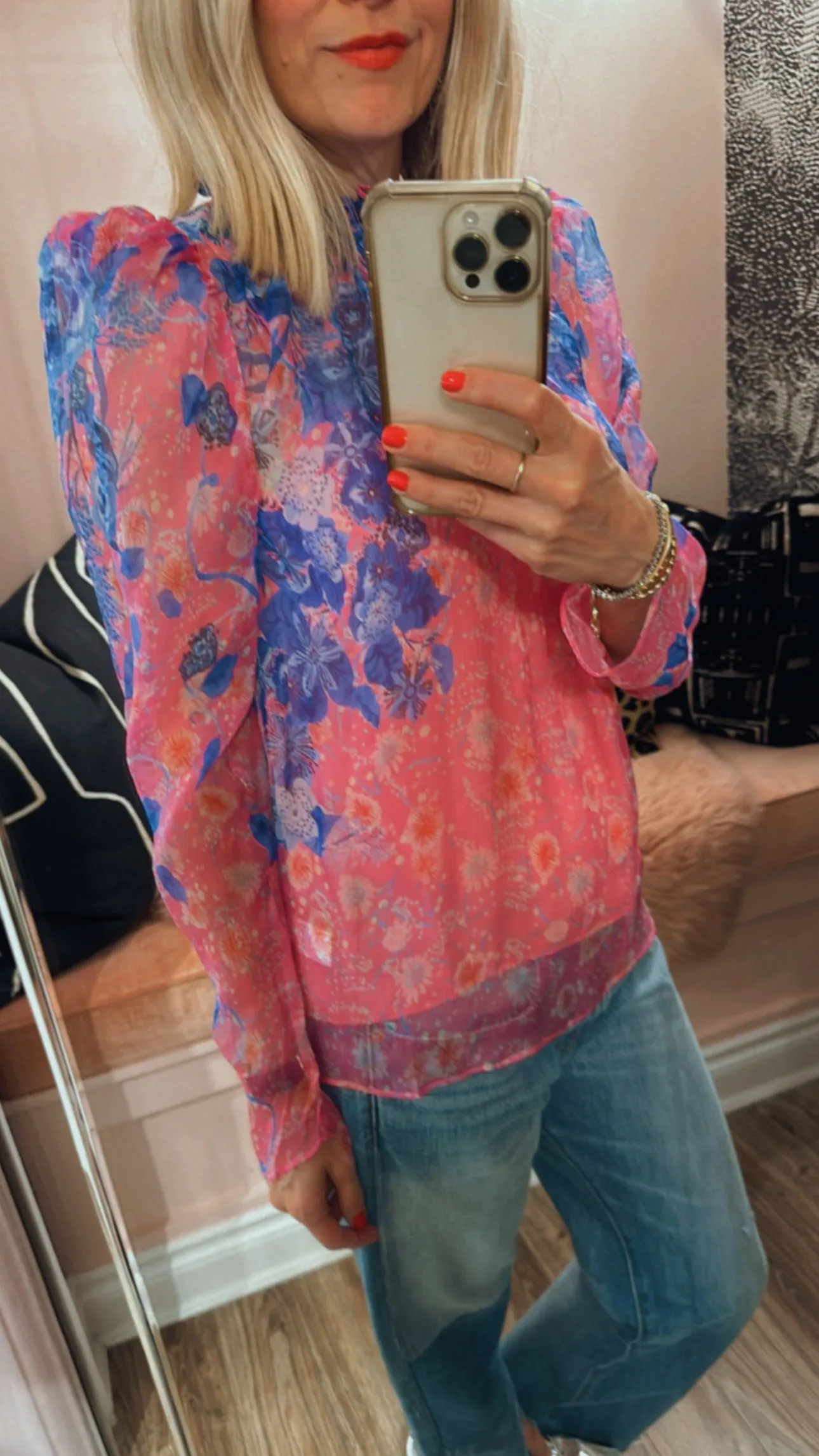 'Mel-B' Crinkle Chiffon Blouse