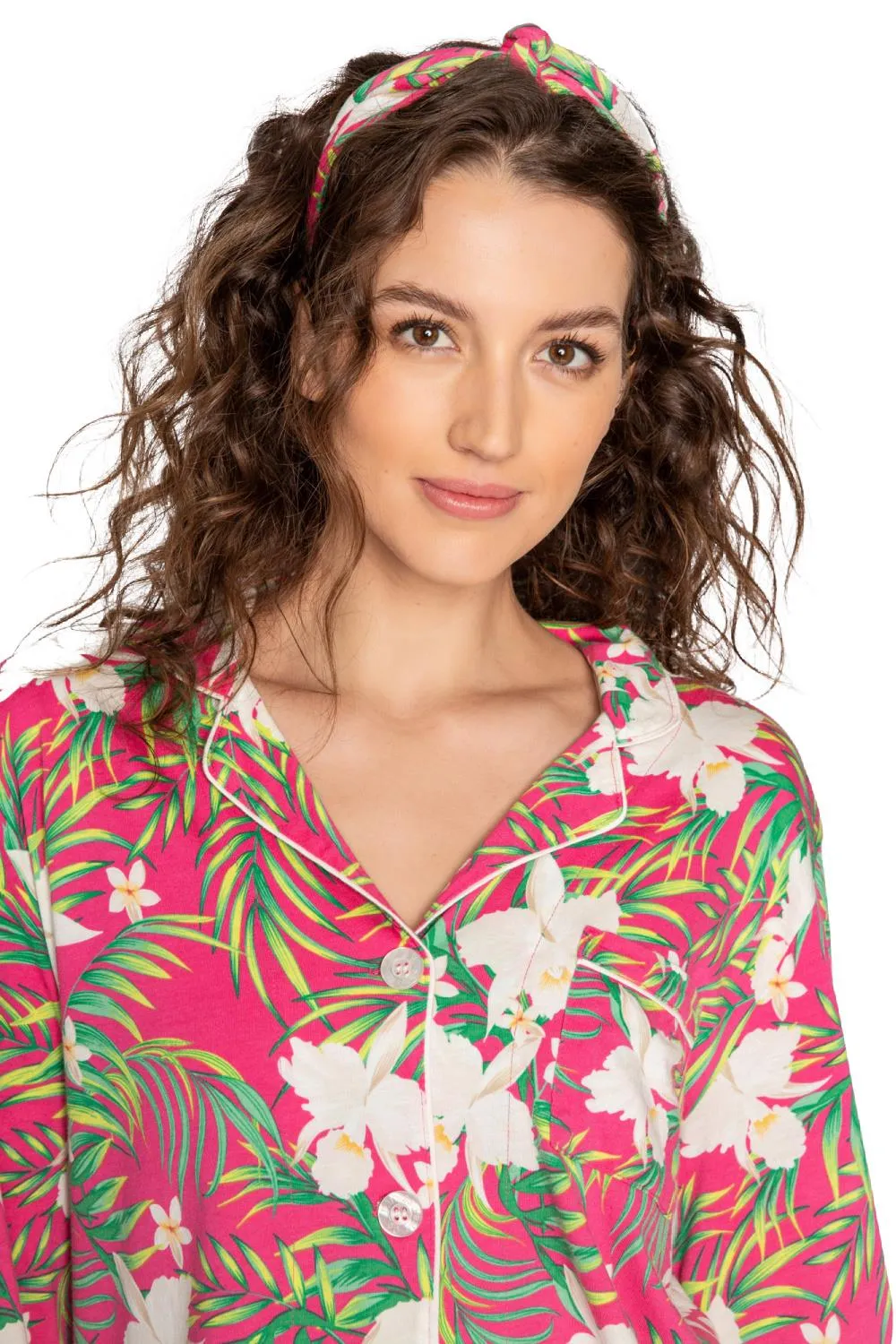PJ Salvage Playful Prints Floral PJ Set RHPLPJ-FUCHSIA