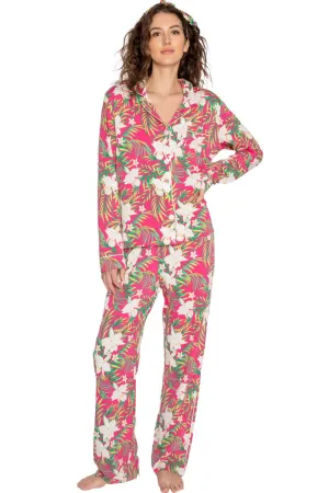 PJ Salvage Playful Prints Floral PJ Set RHPLPJ-FUCHSIA