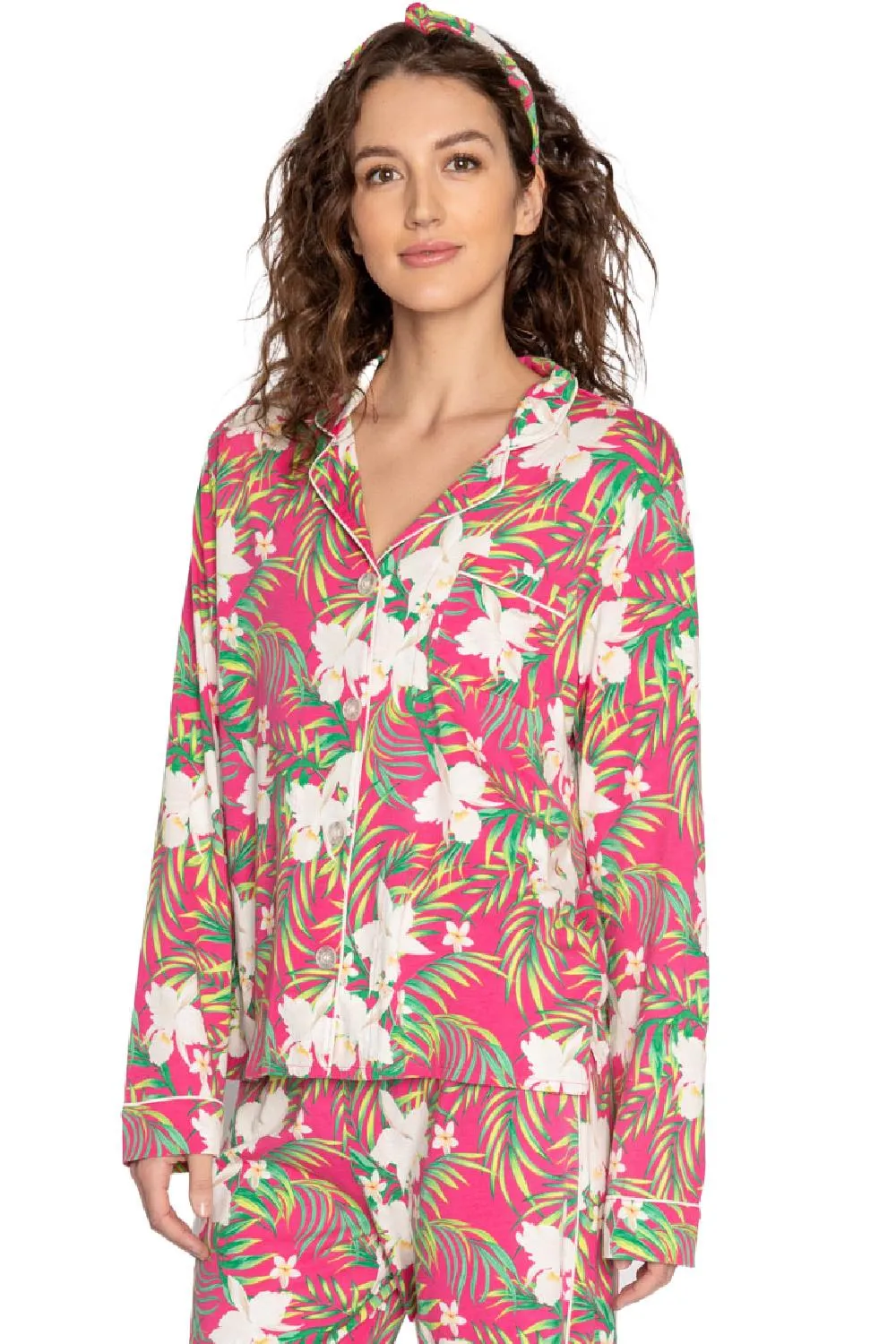 PJ Salvage Playful Prints Floral PJ Set RHPLPJ-FUCHSIA