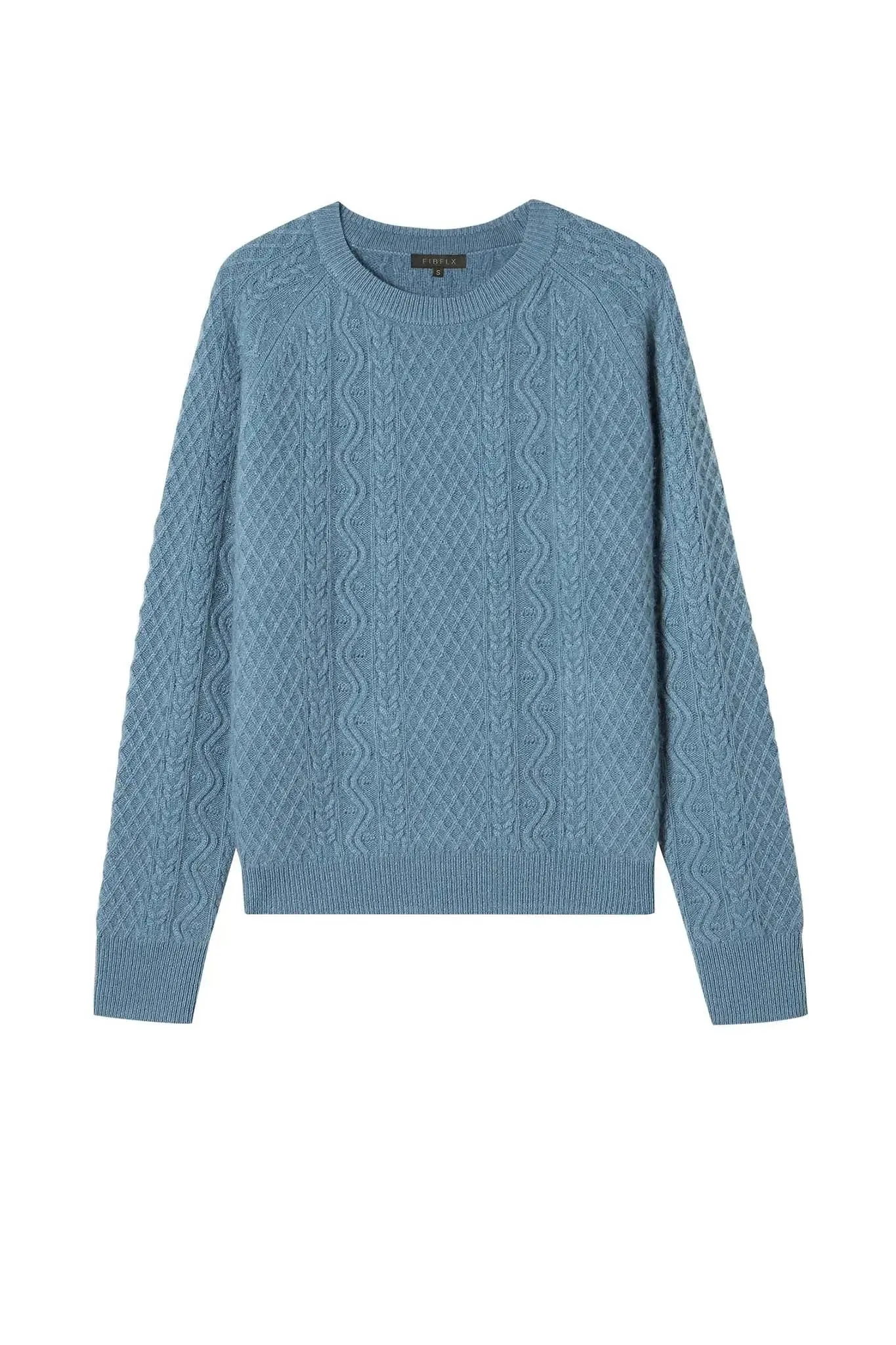 Relaxed Cable Knit Cashmere Sweater