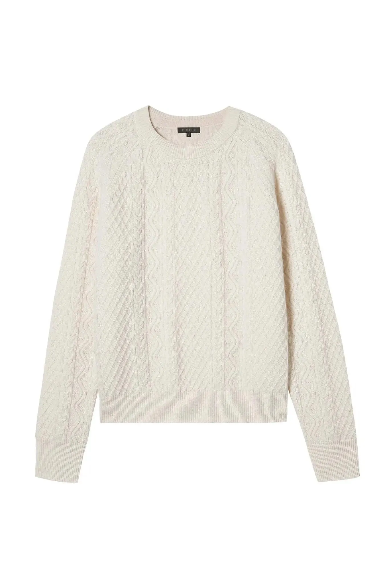 Relaxed Cable Knit Cashmere Sweater