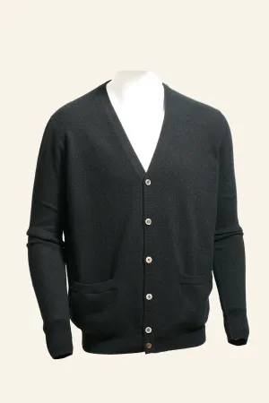 V-neck Cashmere Buttondown Sweater