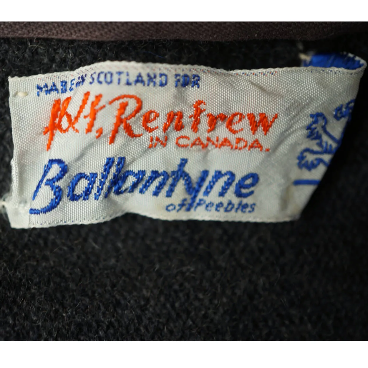 Vintage 1970s Ballantyne Scottish Cashmere Sweater Argyle Pullover Turtleneck M